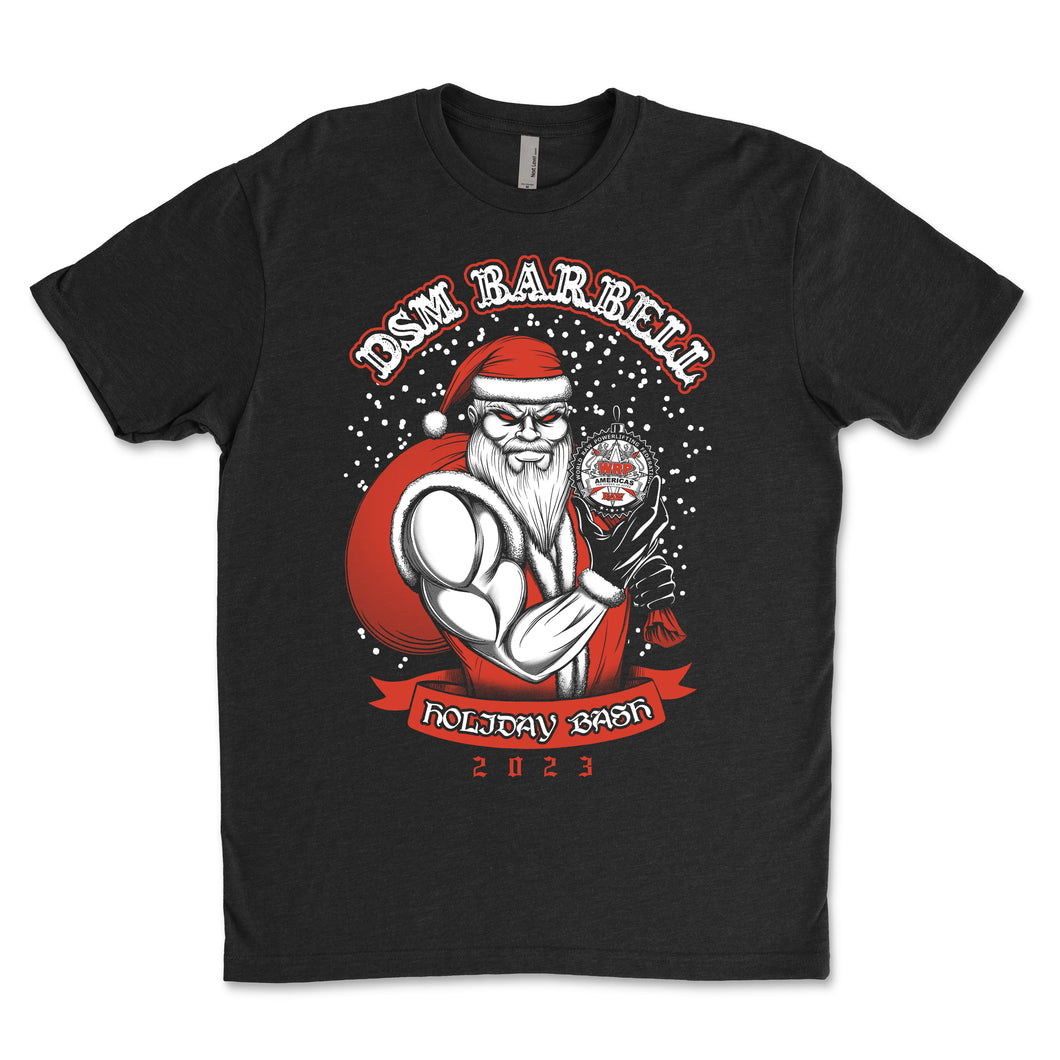 DSM Barbell Club Holiday Bash T-Shirt Black