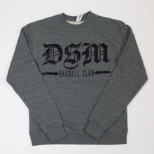 Load image into Gallery viewer, DSM Barbell Club OG Crewneck Grey