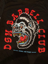 Load image into Gallery viewer, DSM Barbell Club Primal and Pissed T-Shirt Black