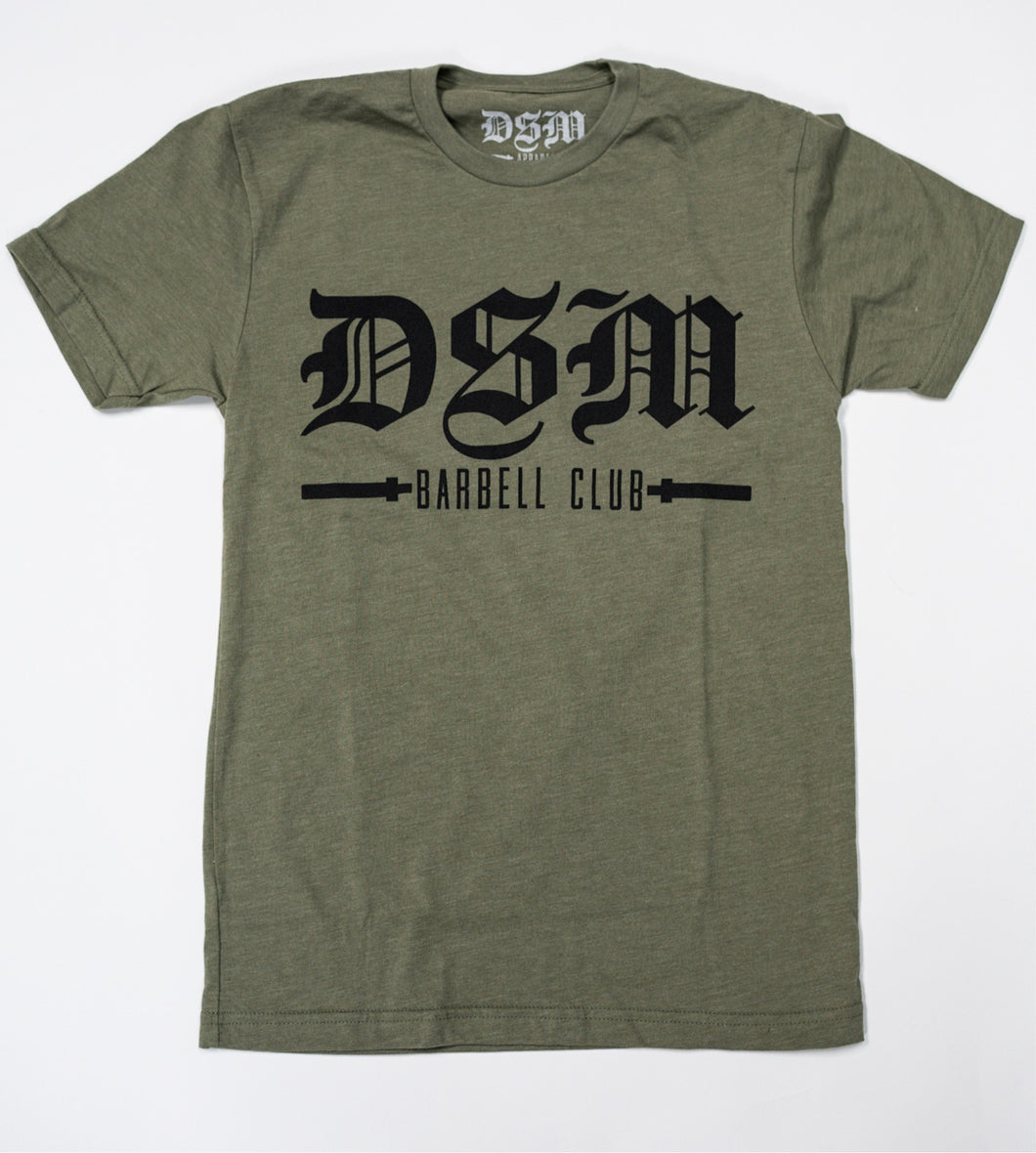 DSM Barbell Club OG T-Shirt Olive