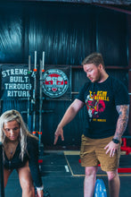 Load image into Gallery viewer, DSM Barbell Club Samurai T-Shirt Black