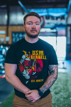 Load image into Gallery viewer, DSM Barbell Club Samurai T-Shirt Black