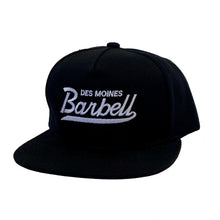 Load image into Gallery viewer, DSM Barbell Club Script Snapback Hat