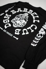 Load image into Gallery viewer, DSM Barbell Club Skulls Long Sleeve Black