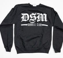 Load image into Gallery viewer, DSM Barbell Club OG Crewneck Black